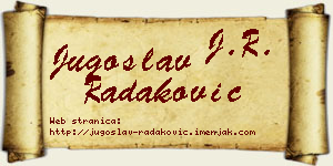 Jugoslav Radaković vizit kartica